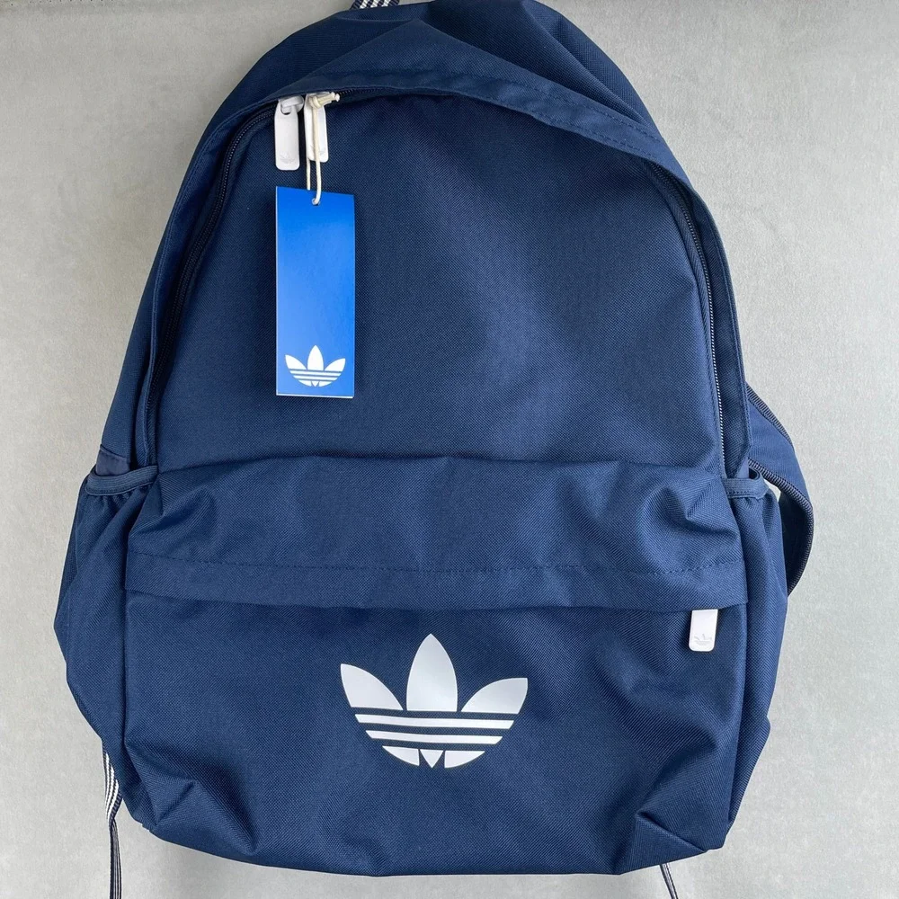 Adidas Originals CL Backpack Night Indigo Blue Trefoil Logo KQ6391 School NEW